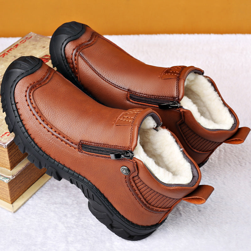 Sapatos de algodão para homens com isolamento de pelúcia - O Retalho