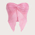 Crop top Costura de malha sem costas - O Retalho