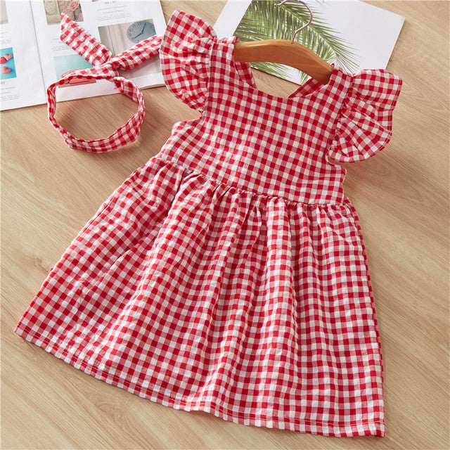 Vestidos infantis para meninas, vestidos de verão, sem mangas fofos - O Retalho