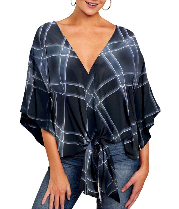 Blusa com decote em v - O Retalho