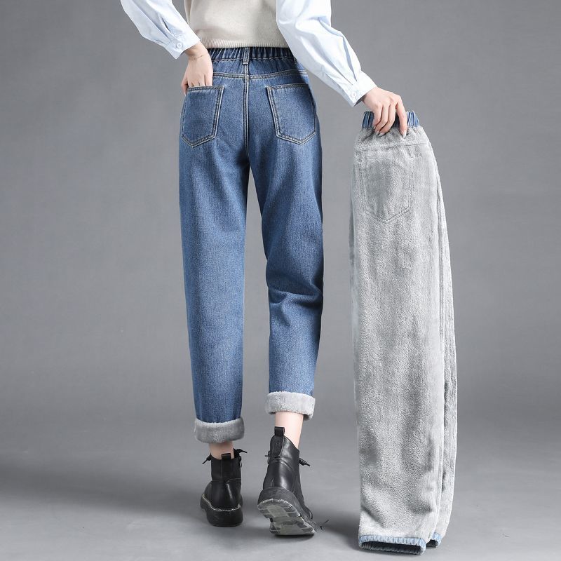 Jeans de Cintura Alta Cintura Elástica - O Retalho