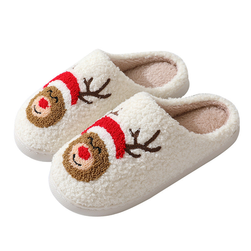 chinelos de algodão para mulheres e homens casais de inverno e quente, sapatos peludos - O Retalho