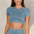 Conjunto de Roupas de Yoga em Denim sem Costura - Conforto e Estilo - O Retalho