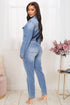 Macacão Jeans Slim Fit com Elástico - O Retalho
