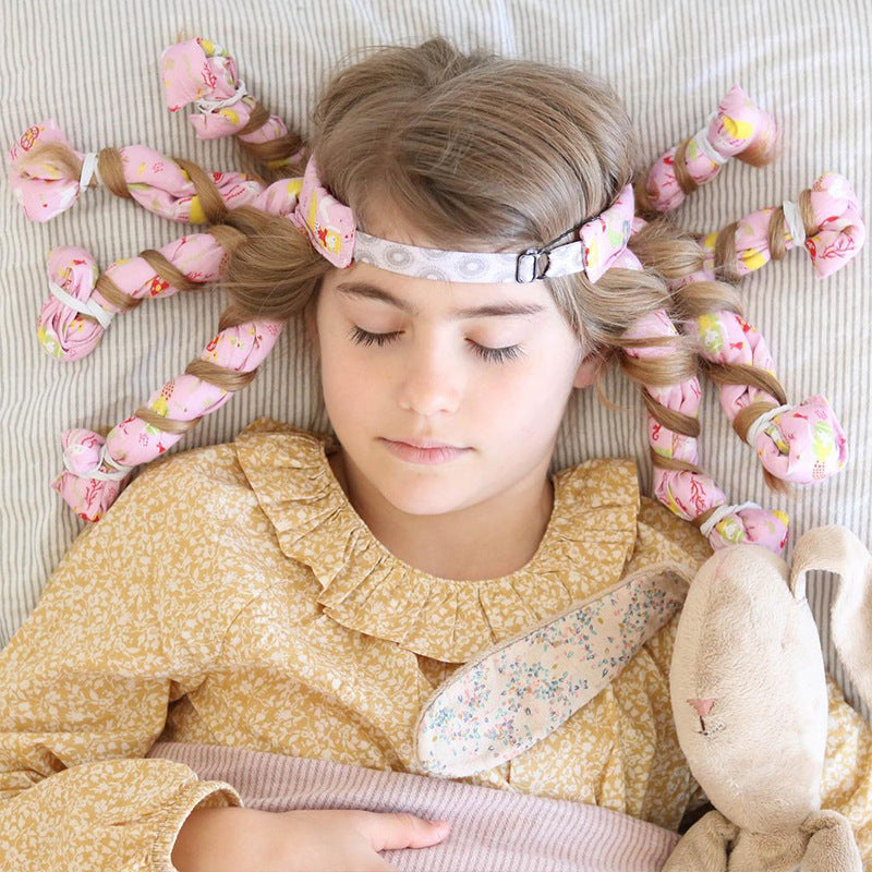 Heatless Hair Curlers Curling Rod Ribbon Headband Silk Hair Rollers DIY Hairstyle Tools For Women - O Retalho