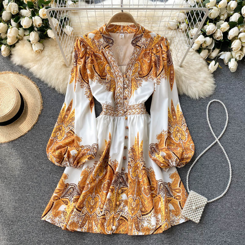 Vestido Estilo Estampado de Verão - O Retalho