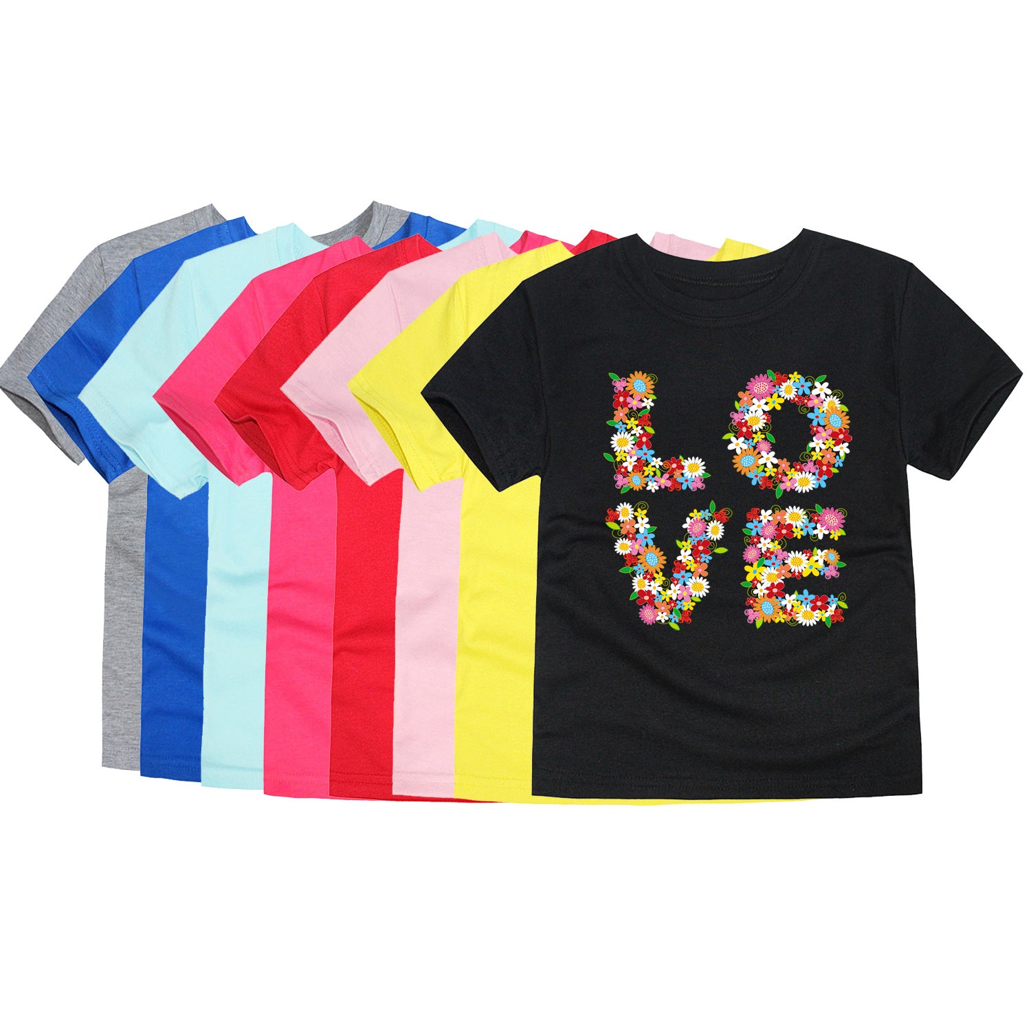 Camiseta infantil com estampa de letras - O Retalho