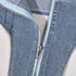 Top de tubo de jeans com zíper irregular - O Retalho