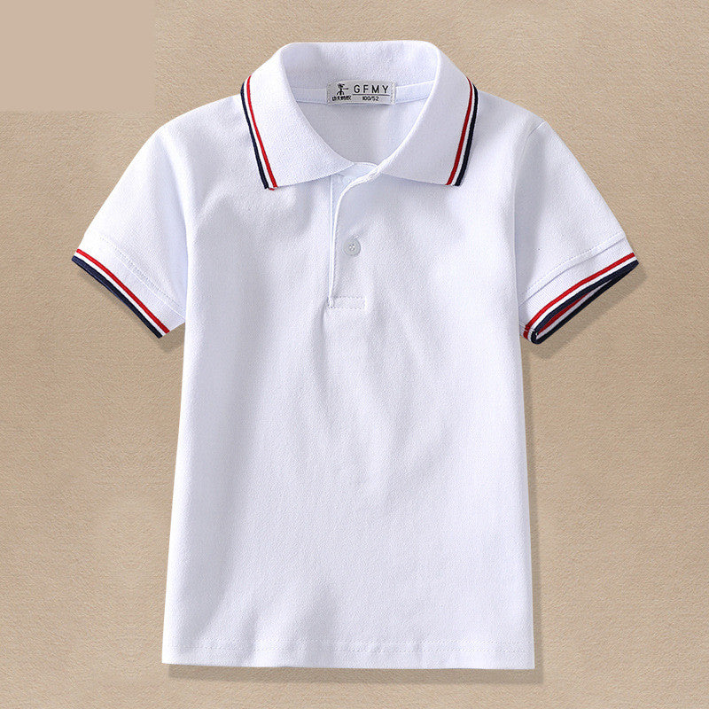 🕊️Camisa branca para meninos com detalhes na gola - O Retalho