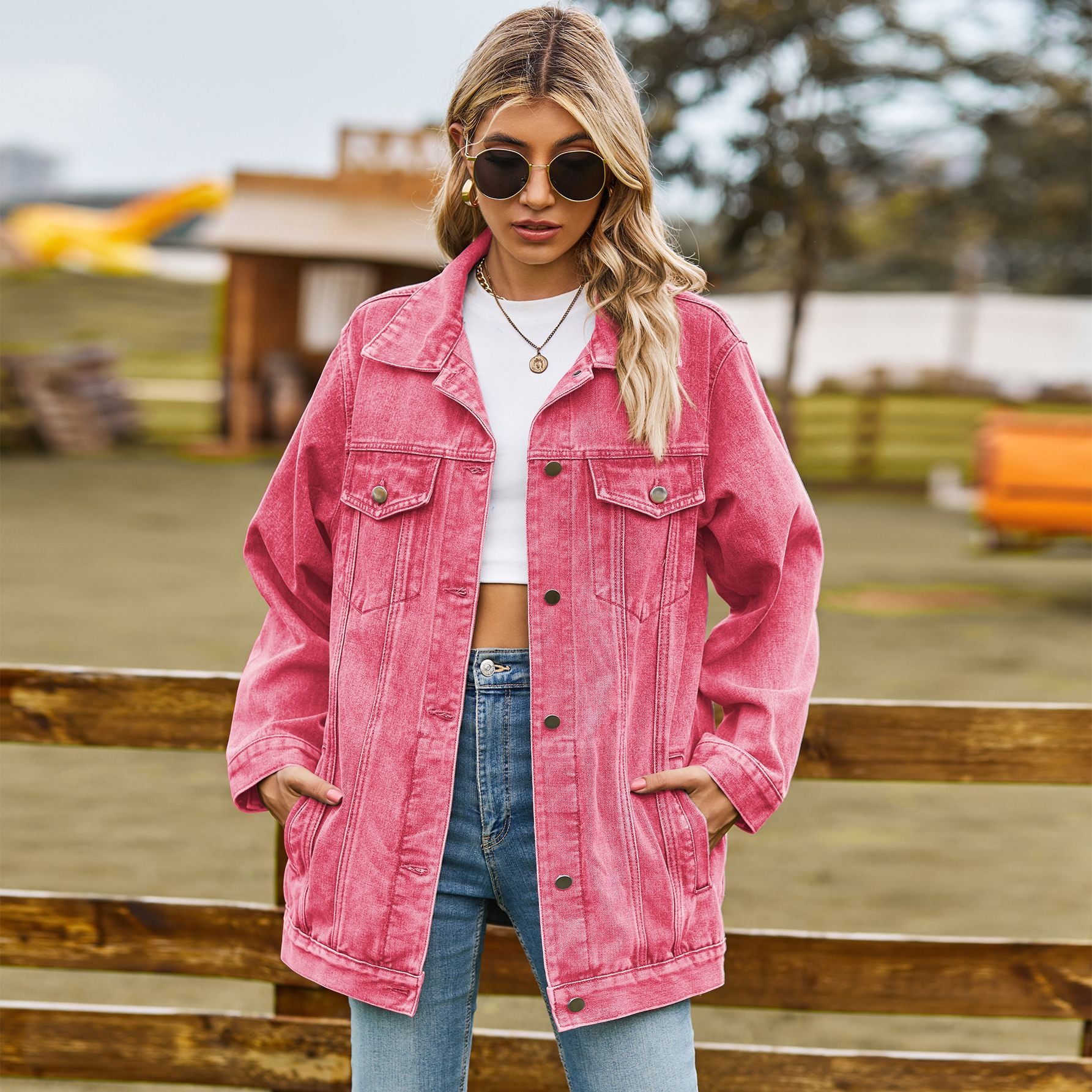 Versatile Classic Retro Classic Loose Denim Jacket - O Retalho