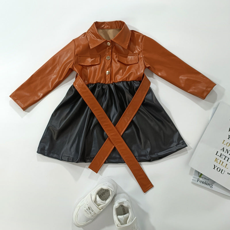 vestidos infantil de couro e elegante - O Retalho