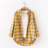 Camisa Xadrez Casual Tops Blusas - O Retalho