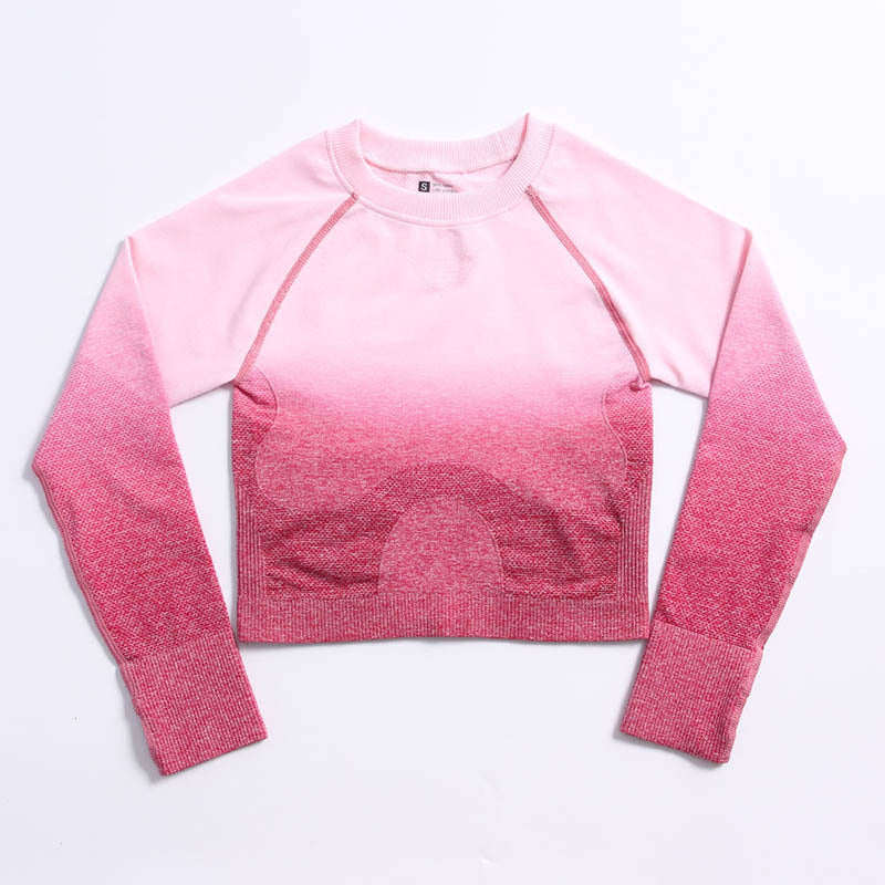 Conjunto de Roupas de Yoga Esportiva com Elástico e Gradiente para Mulheres: Conforto e Estilo para Seus Exercícios - O Retalho