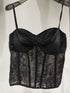 Crop top de renda bordada - O Retalho