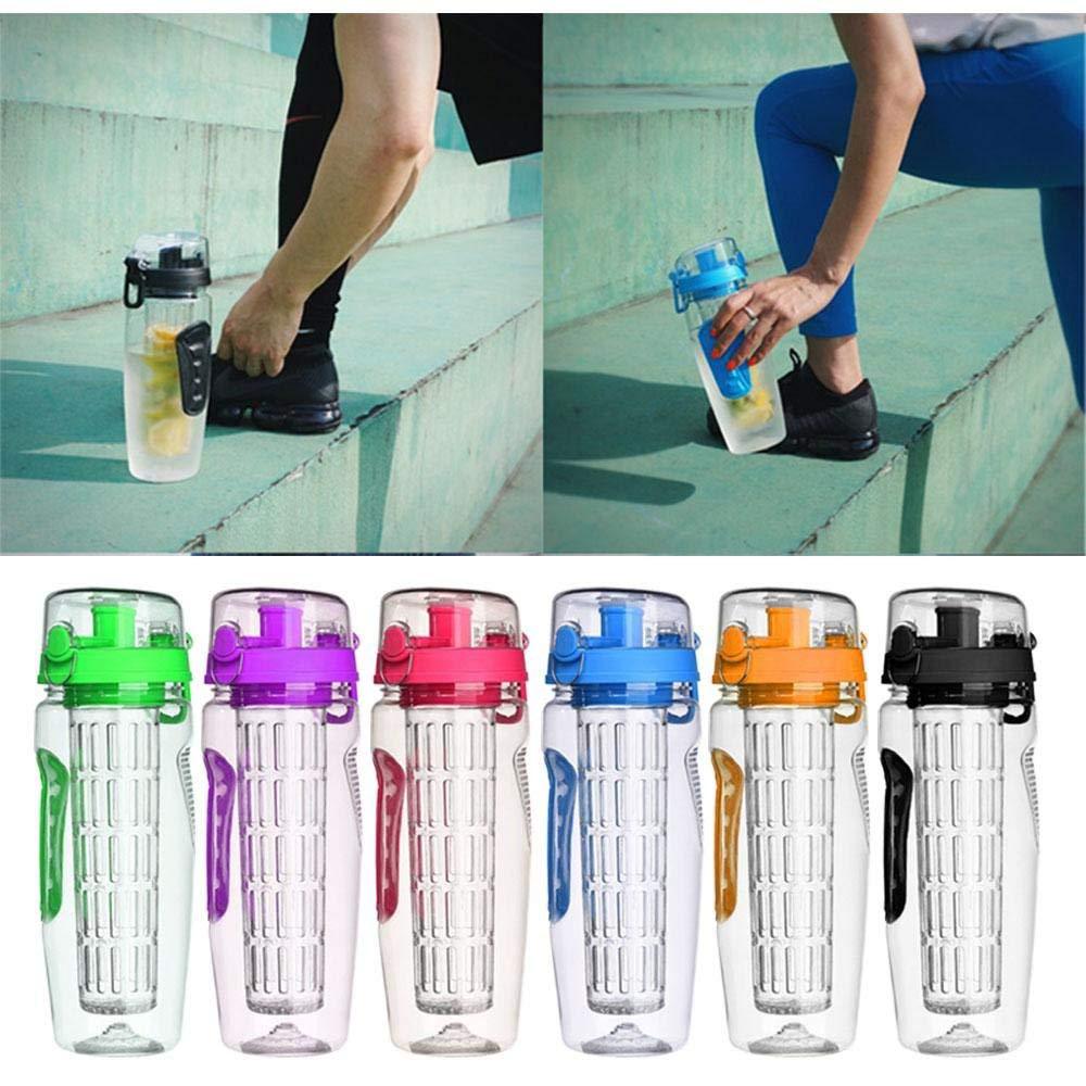 Garrafa de Água de 1000 ml Livre de BPA com Infusor de Frutas de Plástico - O Retalho