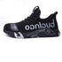 Sapatos de trabalho com biqueira de aço indestrutível para homens com estampa de letras - O Retalho