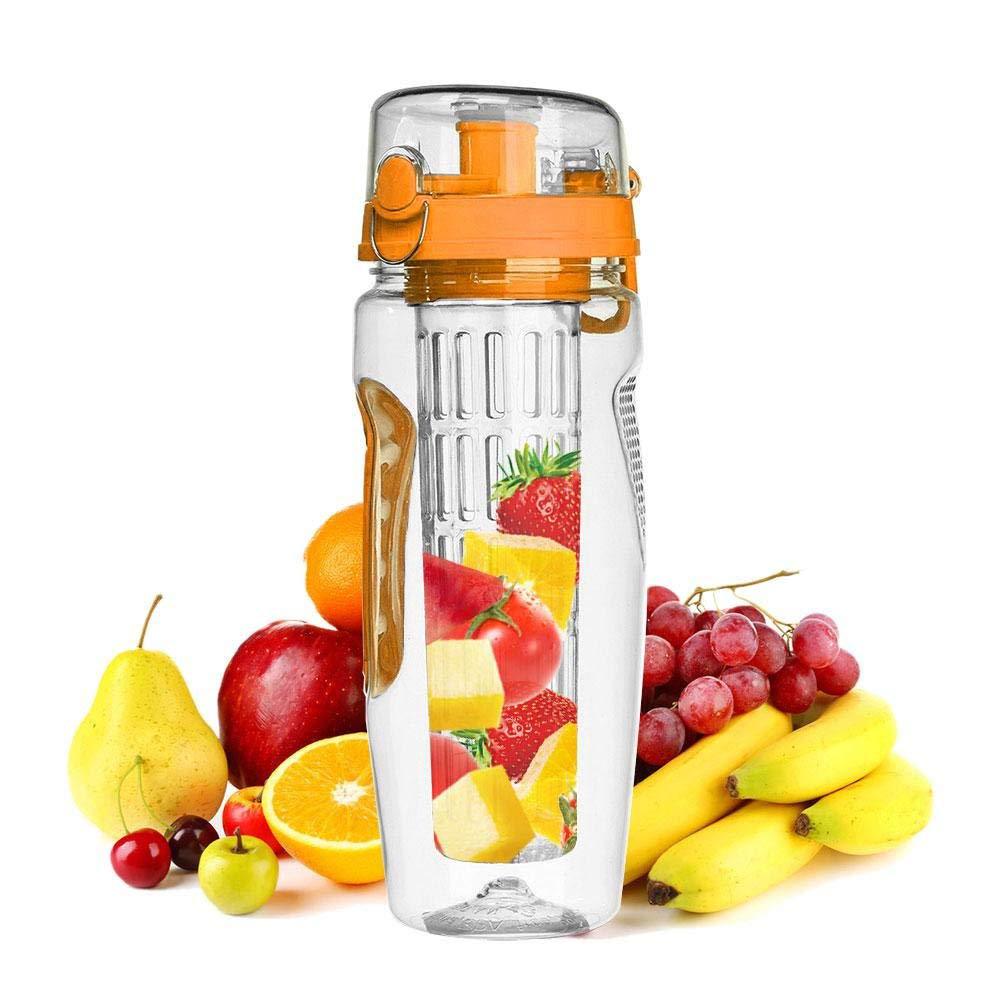 Garrafa de Água de 1000 ml Livre de BPA com Infusor de Frutas de Plástico - O Retalho