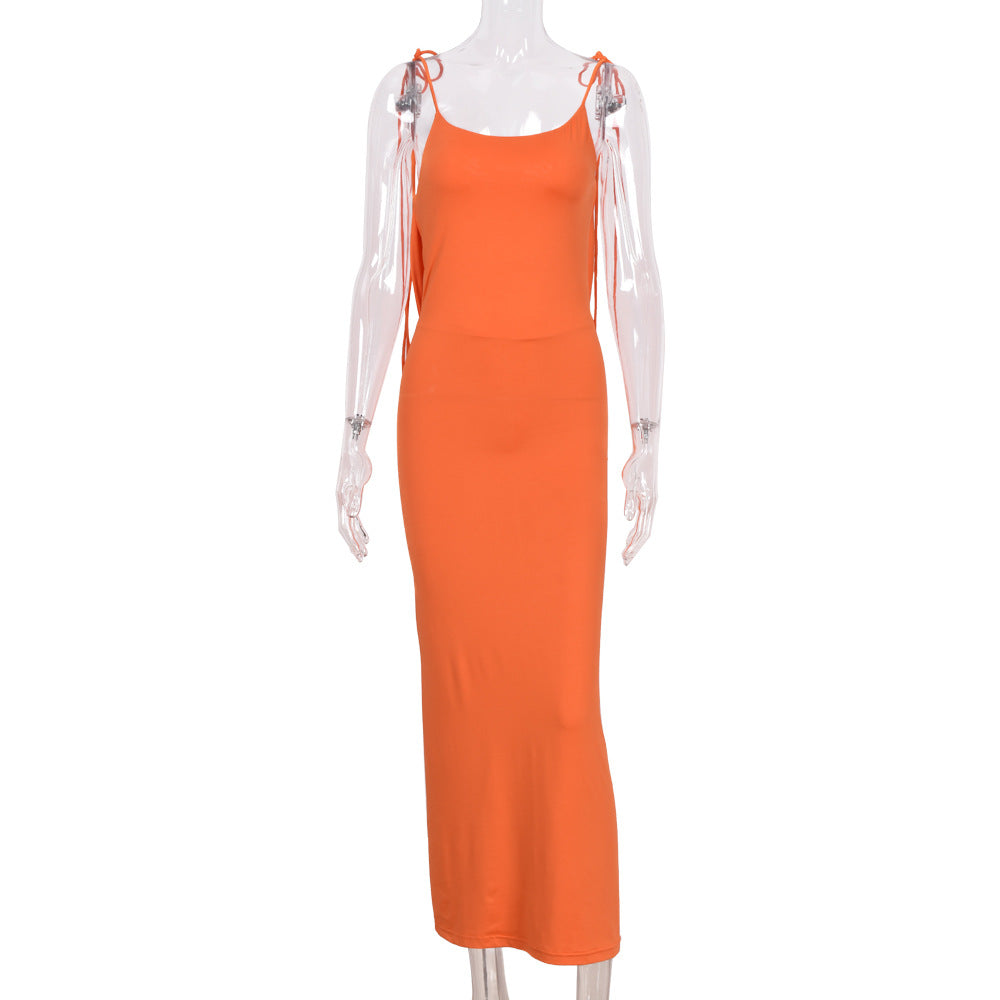vestido com as costas abertas longo - O Retalho
