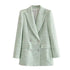 Blazer de textura xadrez - O Retalho