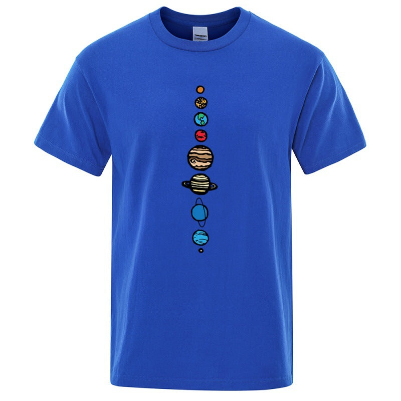 Camiseta Manga curta masculina estampada de gola redonda - O Retalho