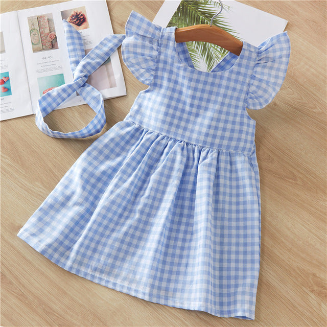 Vestidos infantis para meninas, vestidos de verão, sem mangas fofos - O Retalho