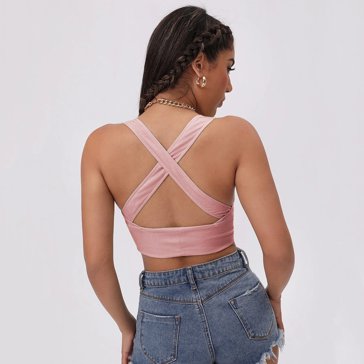 Crop top Decote Em V - O Retalho