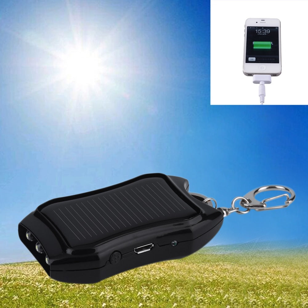 Power Bank á Energia Solar para Celular - Lanterna Porta-chaves