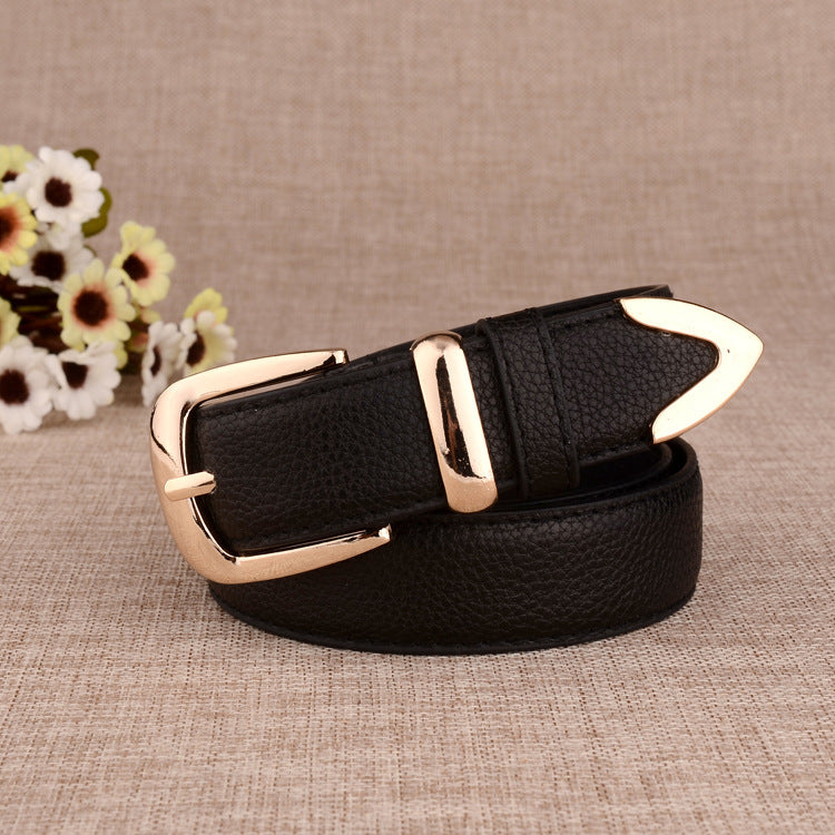 Cinto Casual de Couro Sintético para Mulheres - Combina com Tudo - O Retalho