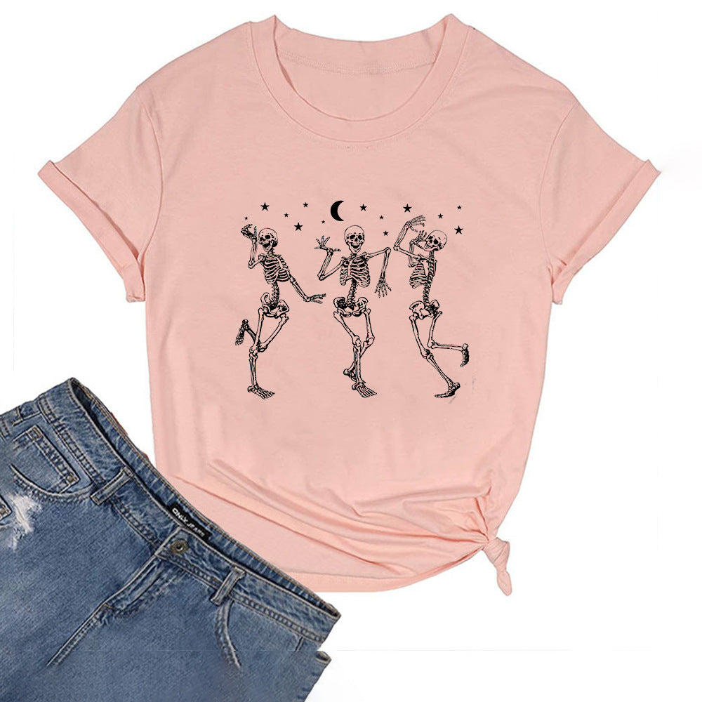 Round Neck Stylish Loose Short Sleeve - O Retalho