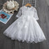 vestido de renda para meninas primavera e outono - O Retalho