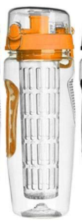 Garrafa de Água de 1000 ml Livre de BPA com Infusor de Frutas de Plástico - O Retalho