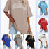 Camiseta Casual Solta de Meia Manga Oversize - O Retalho