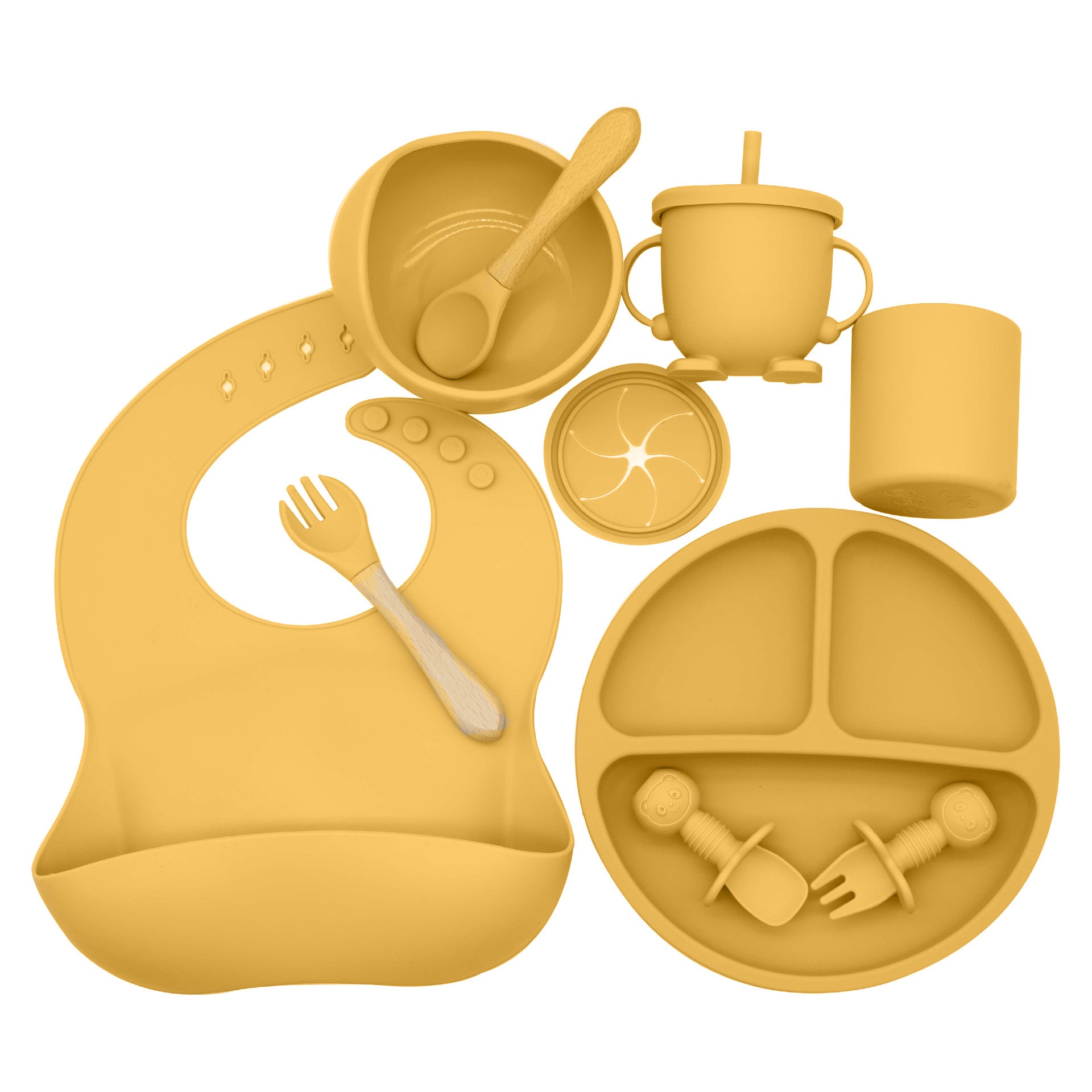 Novo Conjunto de Alimentação Complementar de Silicone para Bebê - O Retalho