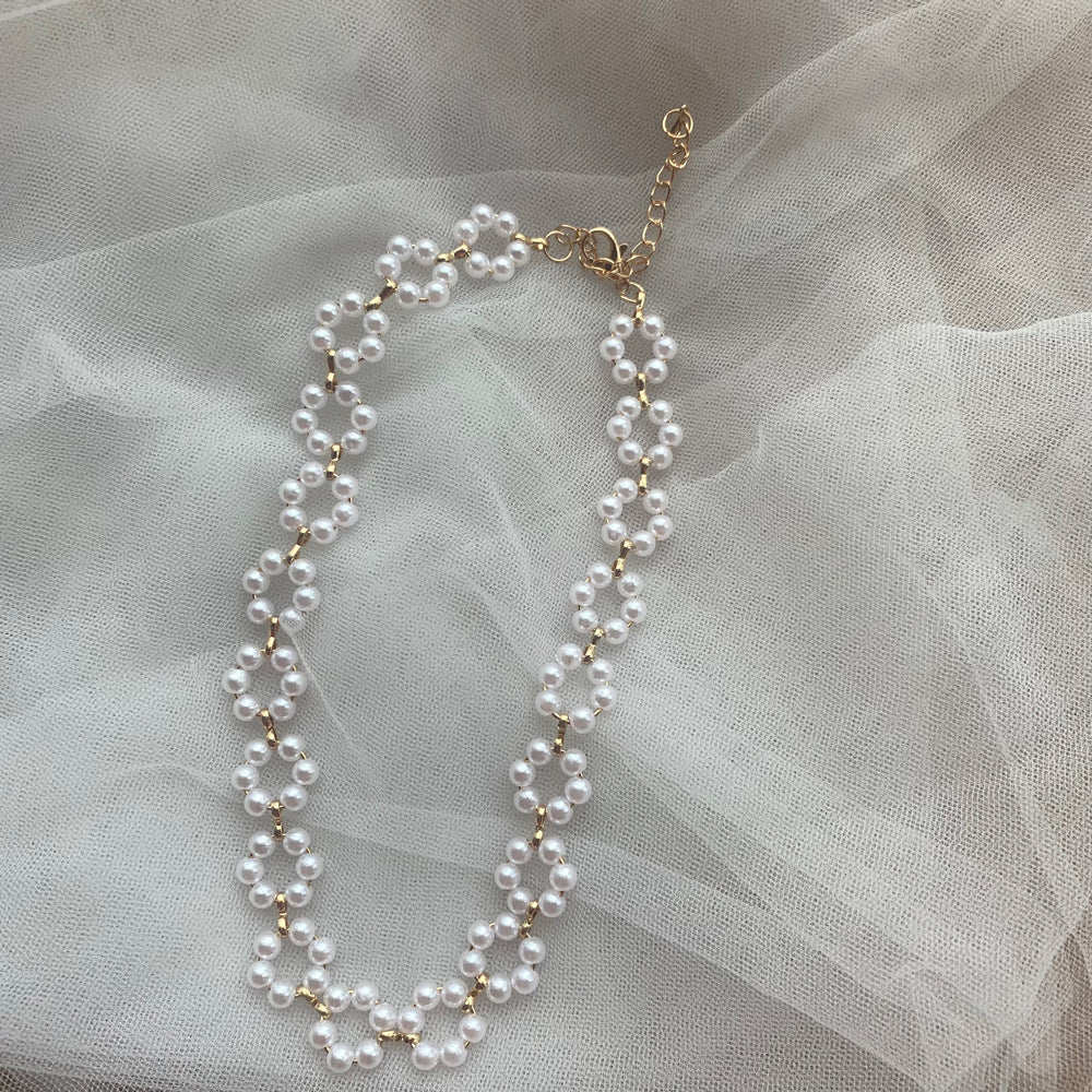 Conjunto de Colar e pulseira de Pérolas para Mulheres - O Retalho