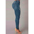 Calças jeans femininas com tornozelo ajustado, modelagem slim e cintura que realça os quadris, Calças femininas - O Retalho