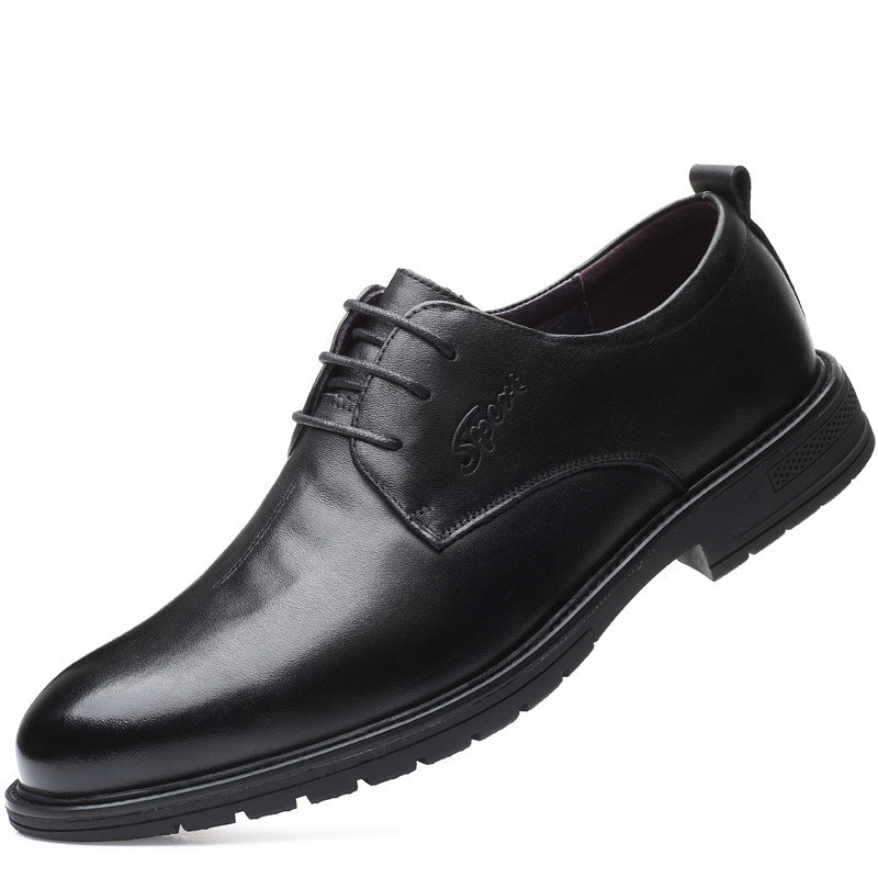 Sapatos formais de couro de primeira camada para homens - O Retalho