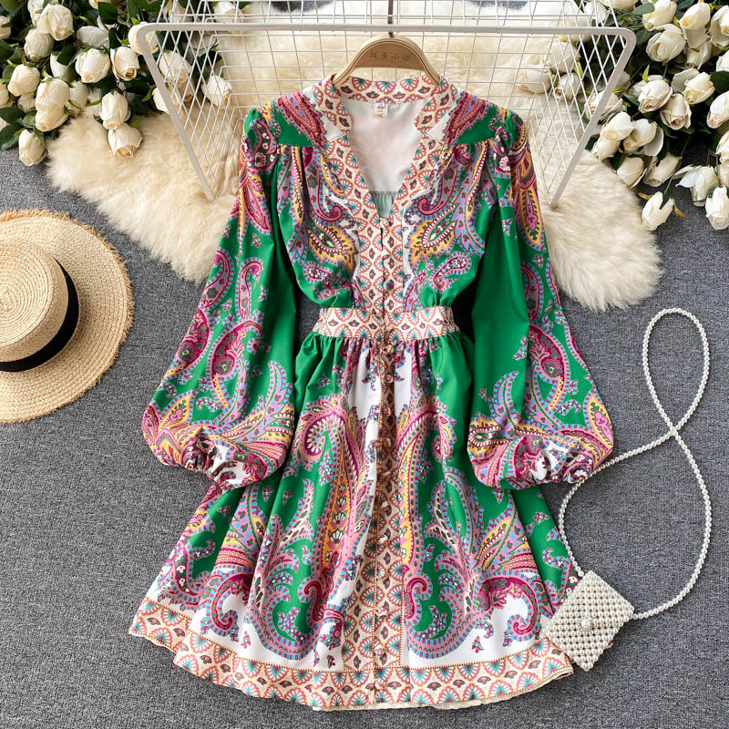 Vestido Estilo Estampado de Verão - O Retalho