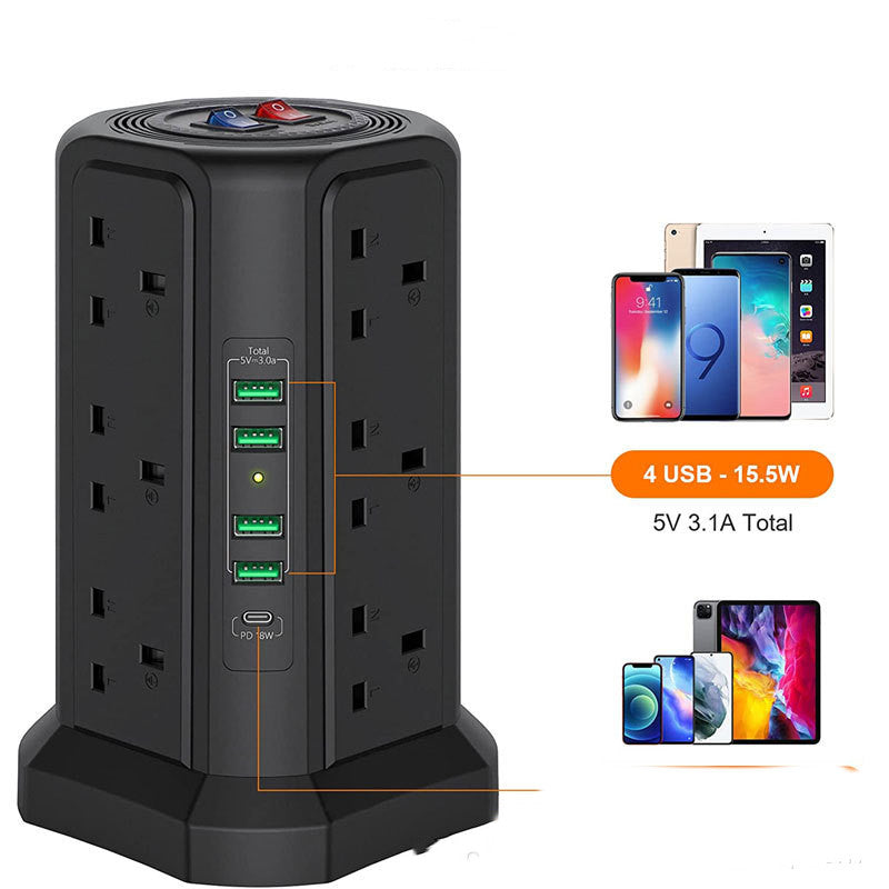 Tomada de torre de proteção contra raios, USB - O Retalho