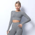 Conjunto de Roupas de Yoga Sem Costuras Tricotadas - Conforto e Estilo em Cada Pose - O Retalho
