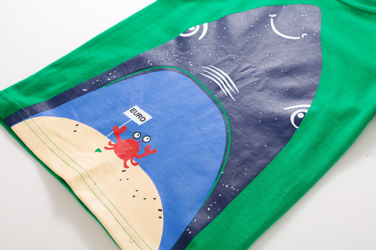 Camiseta casual infantil de algodão estampada de manga curta - O Retalho