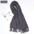 Women's Solid Color Lambswool Fringe Bib - O Retalho