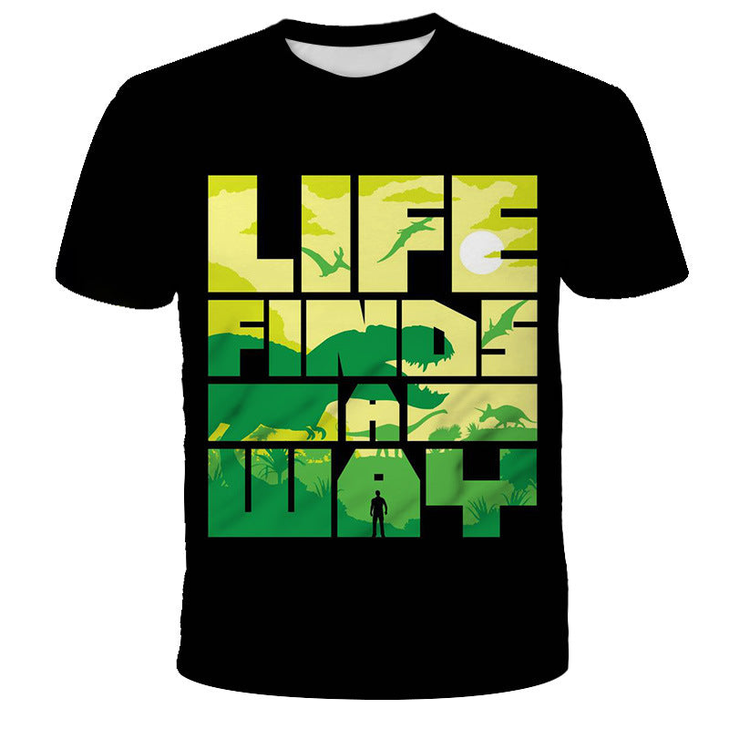 Camiseta de Manga Curta para Crianças Impressa em 3D - O Retalho