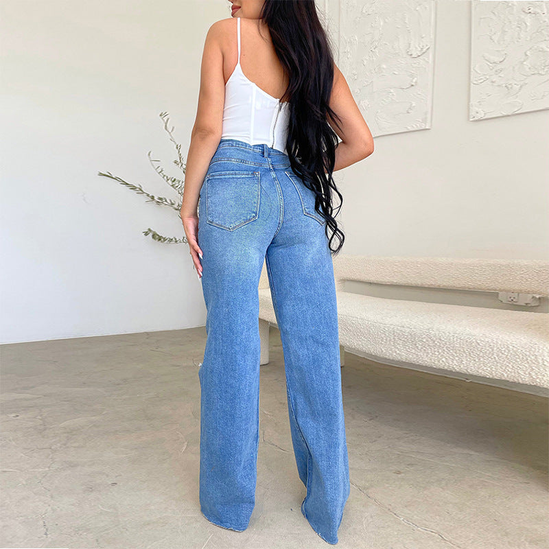 Calças jeans Casuais rasgadas - O Retalho