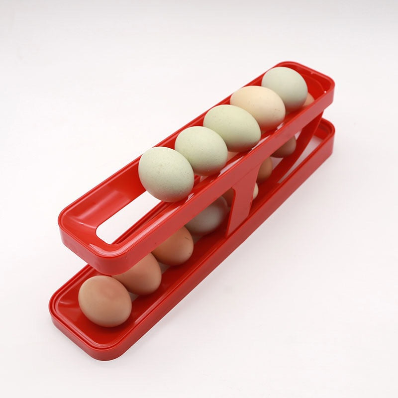 Organizador Automático de Ovos para Geladeira - Mantenha a Ordem e a Frescura na Sua Geladeira - O Retalho