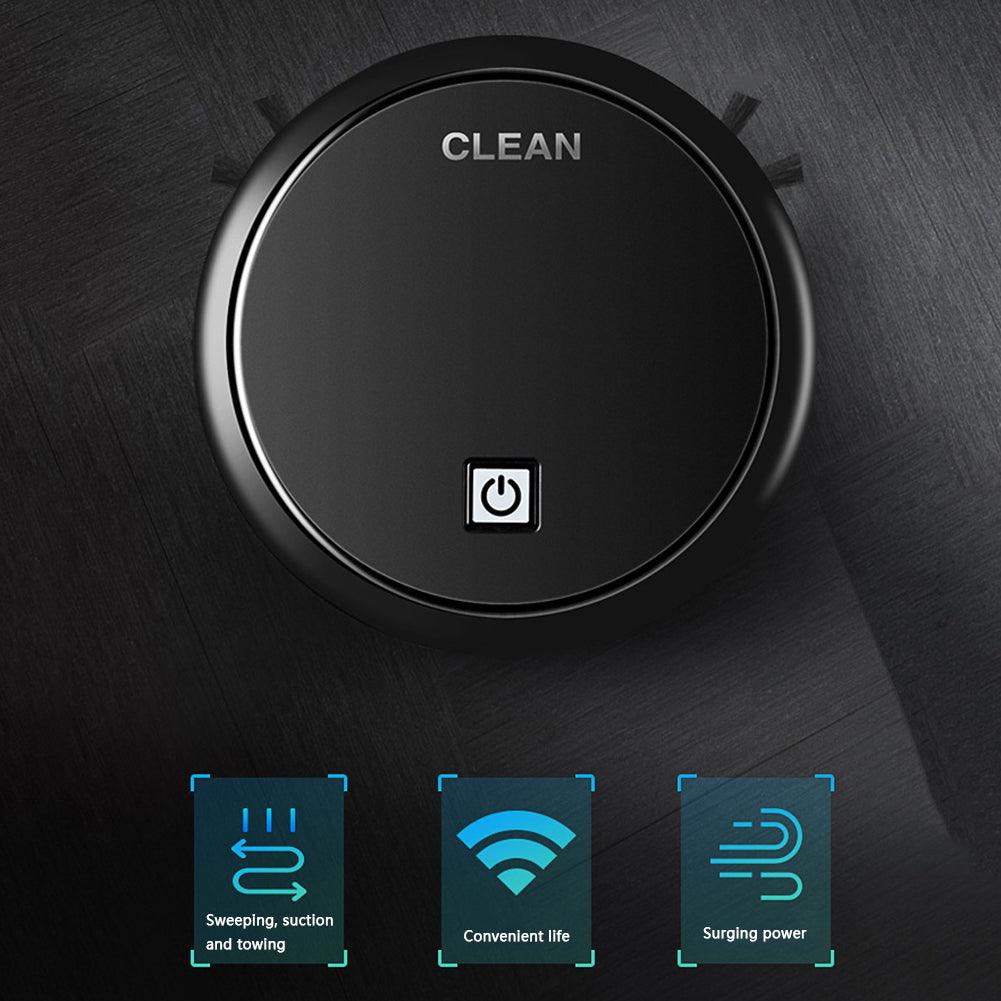 Robô aspirador de pó 3 em 1, 1800Pa, multifuncional, inteligente, limpador de chão, recarregável por USB, aspirador de pó seco e úmido - O Retalho