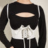 French Style European And American Fried Street Dark Girl Wrapped Chest Strap Waist Seal - O Retalho