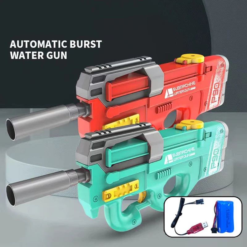 Arma de água elétrica automática de brinquedos tubarão alta pressão ao ar livre para verão na praia brinquedo crianças - O Retalho
