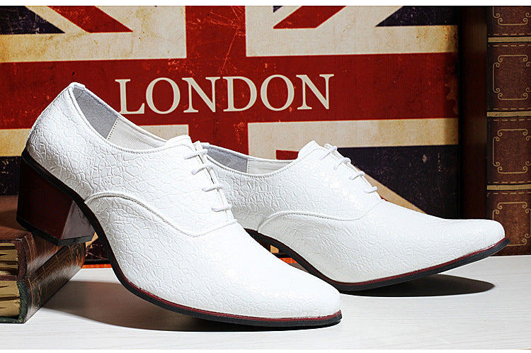 British Fashion Shoe Men Have Raised Pointy Tips - O Retalho