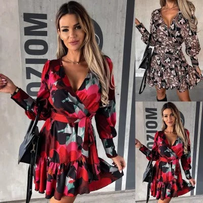 Vestido curto com mangas compridas para Mulheres. - O Retalho