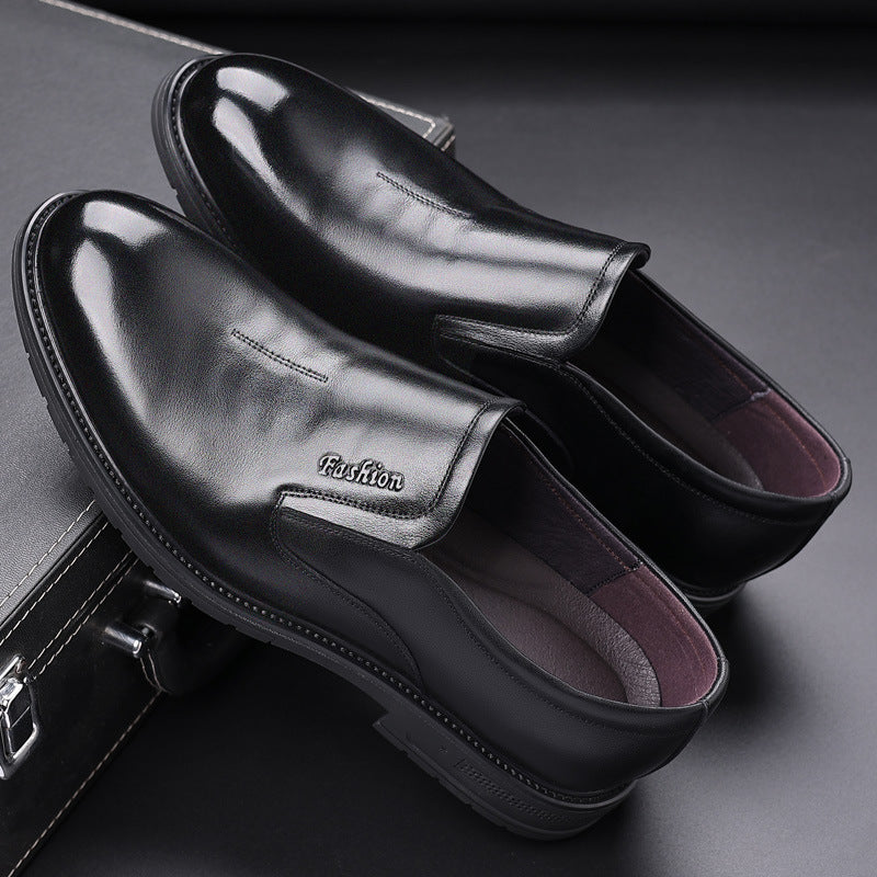 Sapatos formais de couro de primeira camada para homens - O Retalho